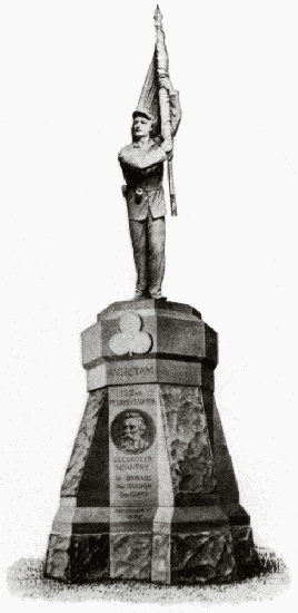 MONUMENT OF 132D REGIMENT, P. V.
ERECTED BY THE STATE OF PENNSYLVANIA ON BATTLE-FIELD OF ANTIETAM, MD.
DEDICATED SEPT. 17, 1904