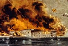 Fort Sumter during the attack