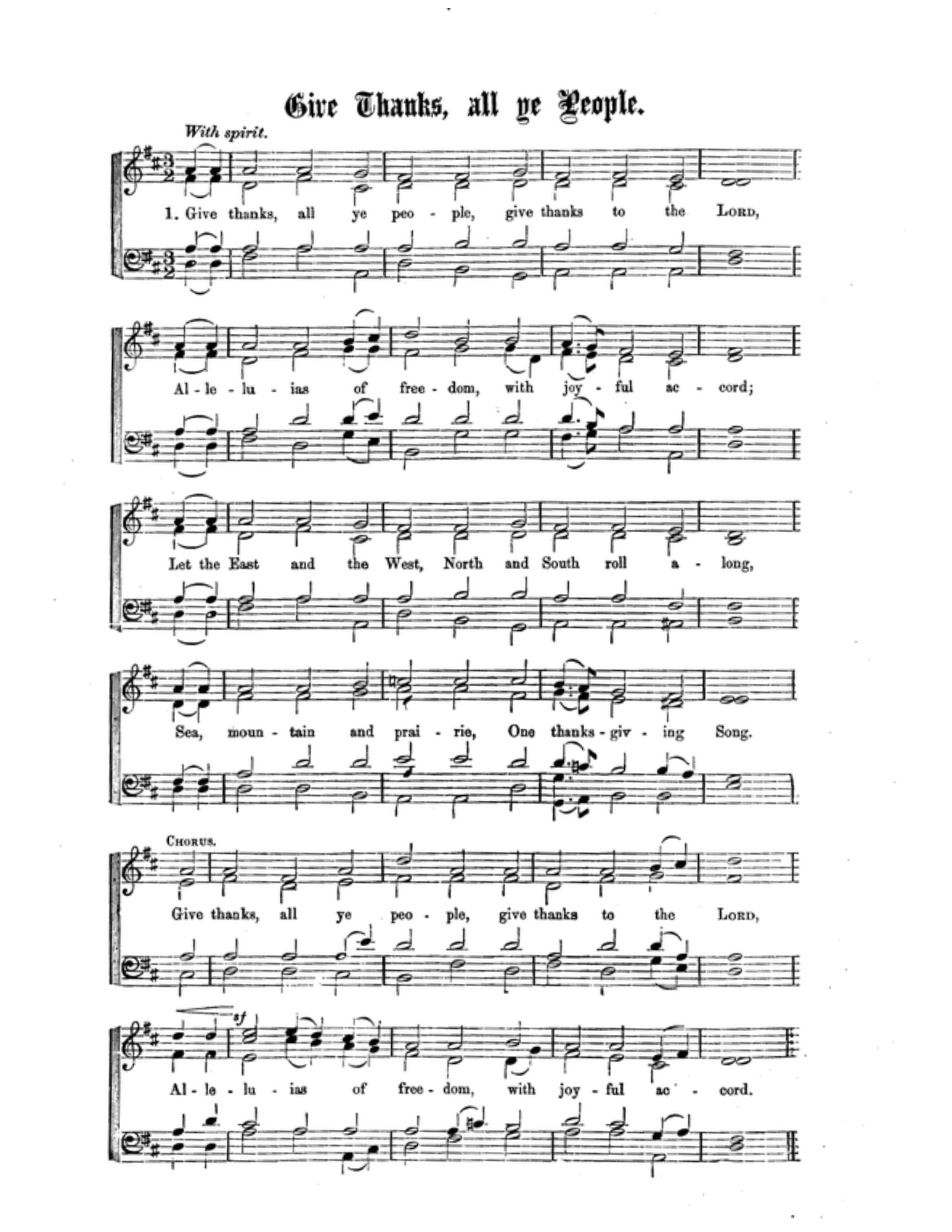 The President's Hymn Thanksgiving Sheet Music