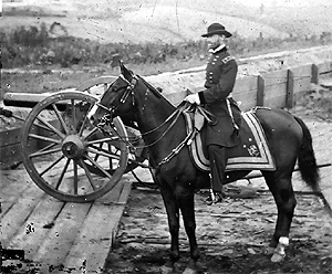 Major General W. T. Sherman and horse near Atlanta.