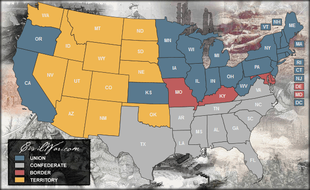 Civil War Battles Map Worksheet