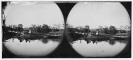 Richmond, Virginia. Ruins of Richmond & Petersburg railroad bridge from island in James River