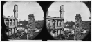 Richmond, Virginia. Ruins of building and Richmond & Petersburg Railroad bridge