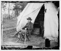 Warrenton, Virginia. General Judson Kilpatrick. (Seated by tent)