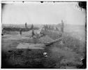 Centreville, Virginia. Confederate fort on the heights with Quaker guns