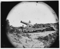 Fort Fisher, North Carolina. Gun with muzzle shot away