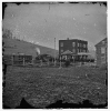 Hanover Junction, Pennsylvania. Passenger train and crowd at station