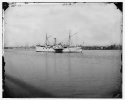 Fort Monroe, Virginia. Gunboat SANTIAGO DE CUBA off Fort Monroe
