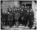 Washington, District of Columbia. Group on steps of Quartermaster General's office, Corocoran's Building, 17th Street and Pennsylvania