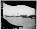 Aquia Creek Landing, Virginia. Supply boats at the wharf