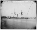 Washington, District of Columbia. Ex-Confederate iron-clad ram STONEWALL at anchor; U.S. Captiol in the background