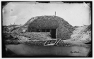 Morris Island, South Carolina. Bombproof for telegraph operator in trenches