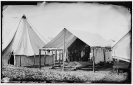 Morris Island, South Carolina. Unidentified camp scene