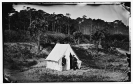 Morris Island, South Carolina. Two men in front of tent