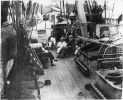 U.S. Naval officers relaxing on deck