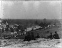 Panoramic view of encampment of Army of Potomac at Cumberland Landing, on Pamunkey River, May 1862