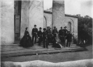 Gen. Samuel P. Heintzelman and staff with their families at Robert E. Lee's home, Arlington House, Virginia