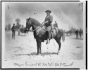 Major General Alexander McDowell McCook full-length portrait seated on horseback, facing left