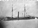 Stonewall (Confederate ironclad ram, 1865) 
 
    Photographed circa the later 1860s. Buildings in the background
    indicate that the view may have been taken in the Far East, after
    the ship had been sold to Japan. She was initially c