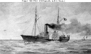 CSS Nashville (1861-1862) 
 
    Wash drawing by R.G. Skerrett, 1901, depicting her steaming away
    after burning a captured schooner. 
 
    Courtesy of the Navy Art Collection, Washington, DC. 
 
    U.S. Naval Historical Center P