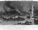 Farragut's fleet passing Forts Jackson & St. Philip 
 
    Line engraving published in 