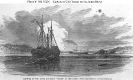 USS Maratanza captures CSS Teaser, in the James
    River, Virginia, 4 July 1862 
 
    Line engraving published in 