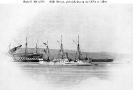 HMS Wivern (British Turret Ironclad, 1865-1922) 
 
    In harbor, circa the 1870s or 1880s. Her rig had been reduced,
    as seen here, in about 1868, and she was sent to Hong Kong in
    1880 as a harbor defense ship. 
    Note the ship-o