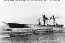 America (Peruvian Warship) 
 
    Beached and partially dismasted at Arica, Chile, following the
    13 August 1868 tidal wave that washed her and other vessels ashore.
    Photographed from the seaward side. 
    Ship in the distance, bey