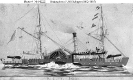 USS Sebago (1862-1867) 
 
    Primitive watercolor of Civil War vintage. 
 
    Donation of Charles H. Taylor, November 1935. 
 
    U.S. Naval Historical Center Photograph.