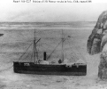 USS Wateree (1864-1868) 
 
    Painting in primitive style, depicting the gunboat stranded at
    Arica, Chile, after she was washed ashore by a tidal wave on
    13 August 1868. 
 
    Courtesy of Mrs. A.B. Hendrickson, from the collecti