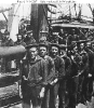 USS Wissahickon (1861-1865) 
 
    Crewmembers by the ship's Dahlgren XI-inch pivot gun and foremast,
    during the Civil War. 
    Copied from Francis Trevelyan Miller's 