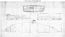 USS Tonawanda (1865-1874) 
 
    Hull plan, showing lines and details of some wooden structural
    members, the sternpost and rudder. The plan is marked 