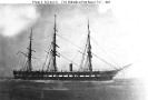 USS Wabash (1856-1912) 
 
    Photographed from the deck of the monitor USS Weehawken,
    in Port Royal harbor, South Carolina, 1863. 
 
    U.S. Naval Historical Center Photograph.