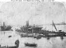 USS Miantonomoh (1865-1874) 
 
    At Malaga, Spain, during her European cruise, circa early 1867. 
    USS Augusta, her companion on the cruise, is in the left
    background. 
 
    Courtesy of Mrs. William E. Taylor, 1941, from