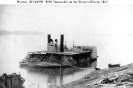 USS Tuscumbia (1863-1865) 
 
    Tied to the shore on the Western Rivers, circa 1863. 
 
    U.S. Naval Historical Center Photograph.