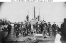 USS Atlanta (1864-1869) 
 
    Ship's officers on the foredeck, while she was serving on the
    James River, Virginia, in 1864-65. 
    Atlanta's armored casemate, forward rifled gun, and pilothouse
    are visible behind the offic