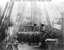 USS Kearsarge (1862-1894) 
 
    Ship's crew at their battle stations, shortly after her June
    1864 action with CSS Alabama. View looks aft from the
    forecastle, showing both XI-inch Dahlgren smoothbore cannon trained
    to s