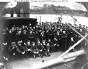 USS Choctaw (1863-1866) 
 
    Crewmen on deck amidships, in 1863-65. 
    This view looks forward from in front of the pilothouse, with
    the starboard smokestack in the left background. The name 