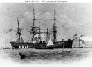 USS Niagara (1857-1885) 
 
    Line engraving after a drawing by G.H. Andrews, published in
    the 