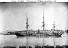 USS Wachusett (1862-1887) 
 
    Off the Mare Island Navy Yard, California, with the city of Vallejo
    in the distance, circa 1880-85. 
    She decommissioned for the last time in September 1885, at Mare
    Island. 
 
    Photograph f