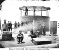 USS Monitor (1862-62) 
 
    Crewmembers cooking on deck, in the James River, Virginia, 9
    July 1862. Photographed by James F. Gibson. 
    This view looks forward from the port quarter, with the port
    side blower hatch in the foregr