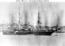 USS Saranac (1850-1875) 
 
    Moored off the Mare Island Navy Yard, California, with the city
    of Vallejo in the background, circa the later 1860s or early
    1870s. 
 
    Collection of Edward F. Hauseman. Courtesy of Charles M. Lor