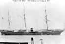 USS Wachusett (1862-1887) 
 
    Photographed at Shanghai, China, in 1867. 
 
    Courtesy of Charles H. Bogart, 1973. 
 
    U.S. Naval Historical Center Photograph.