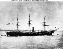 USS Kearsarge (1862-1894) 
 
    Photographed by E.H. Hart, New York, circa the 1880s. 
    Kearsarge is seen as she was in 1879-1886, with ship rig. 
 
    U.S. Naval Historical Center Photograph.