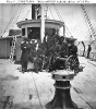 

Note: The following photograph is identified as having been
taken on board USS Philadelphia during the Civil War. However,
the ship's structure is rather different than that seen in the
above artworks of the ship. This may reflect