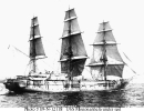 USS Monongahela (1863-1908) 
 
    Under sail during the later 1890s, while serving as the U.S.
    Naval Academy Practice Ship. 
 
    Photograph from the Bureau of Ships Collection in the U.S.
    National Archives. 
 
    