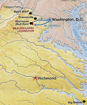 Eastern Theater - 1861 map