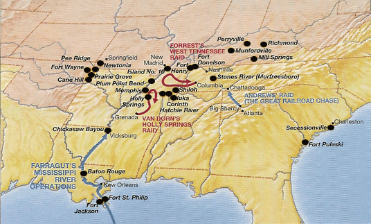 Western Theater - 1862 map.