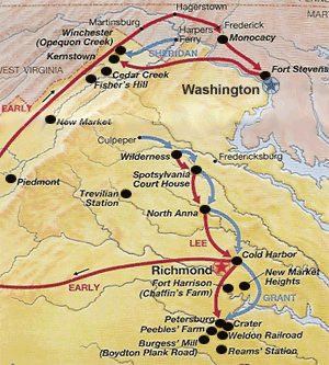 Eastern Theater - 1864 map