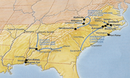 Western Theater - 1865 map.